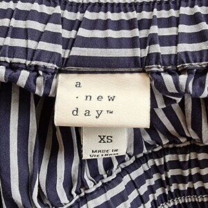A New Day navy blue and grey striped Long skirt